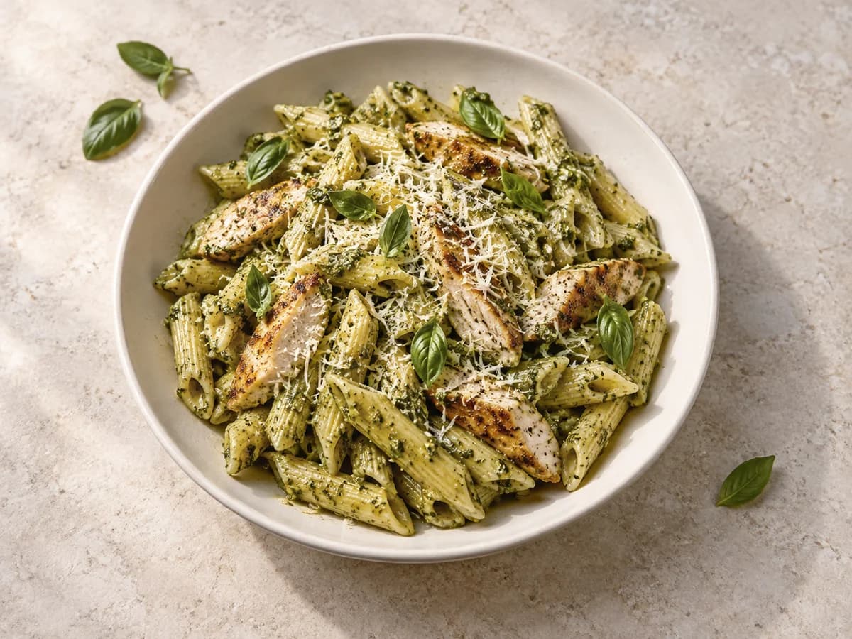 Pesto chicken pasta
