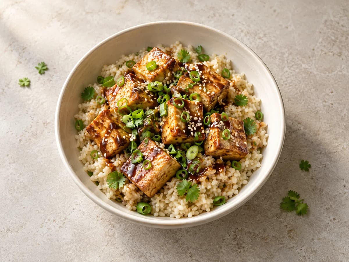 Miso glazed tofu