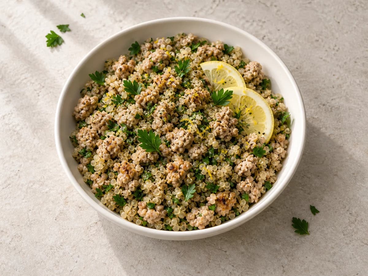 Lemon herb turkey plate